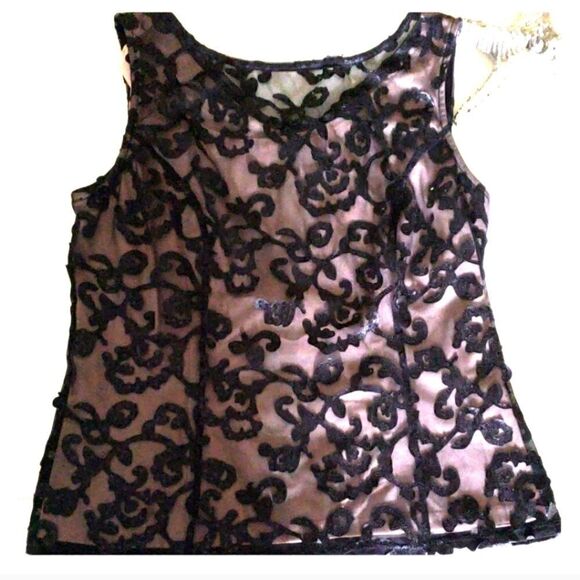🎀BLACK sequined zip back tank - Picture 1 of 2